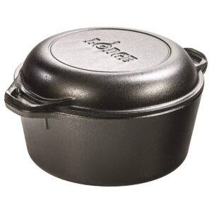 L8D Cast Iron 5 Quart Double Dutch Oven
