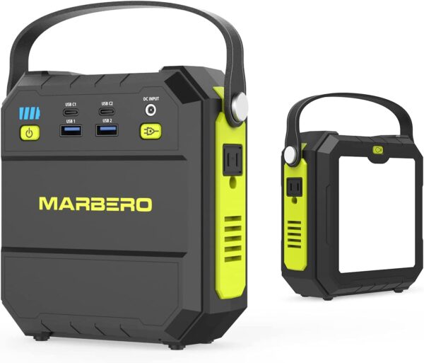 MARBERO Portable Power Station, 83Wh Solar Generator 22500mAh (Green)