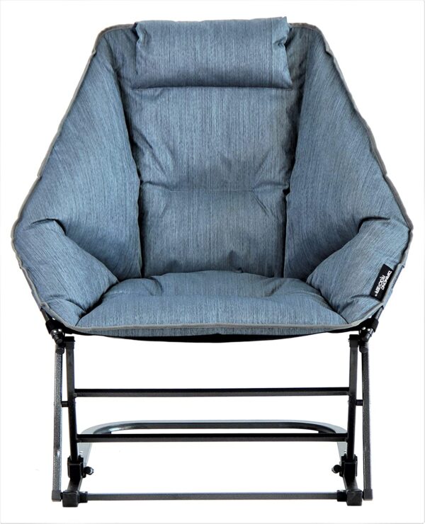 Diamond Rocker Chair, Steel Blue - Image 3