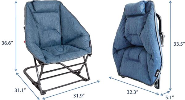 Diamond Rocker Chair, Steel Blue - Image 4