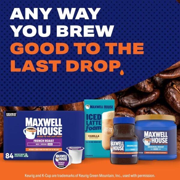 Maxwell House French Roast Dark Roast K-Cup Coffee Pods (84 ct Box) - Image 4