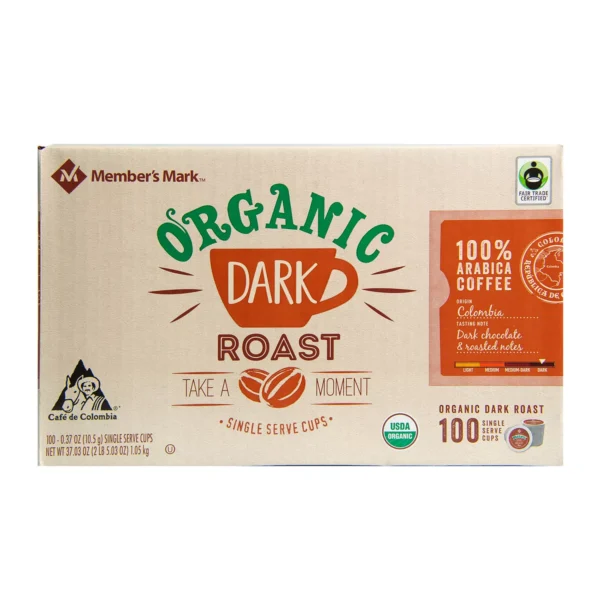 Member s Mark Organic Dark Roast Coffee (100 Single-Serve Cups)