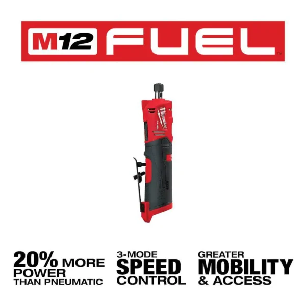 2486-20 M12  12V Lithium-Ion Brushless Cordless 1/4 in. Straight Die Grinder (Tool-Only) - Image 2