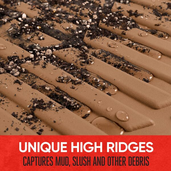 923-BG Beige Contour Liners-Deep Dish Heavy Duty Rubber Floor Mats for Car SUV Truck   Van-All Weather Protection Trim to Fit Most Vehicles(Tan Beige) - Image 7