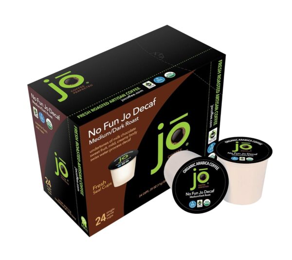 NO FUN JO DECAF 48 Cups, Organic Medium Dark Roast Swiss Water Process Coffee - Image 6