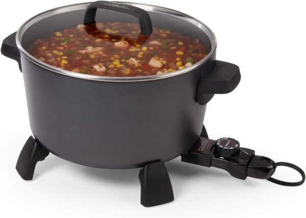 06009 10-quart Kitchen Kettle XL steamer Multi-Cooker, Black - Image 7