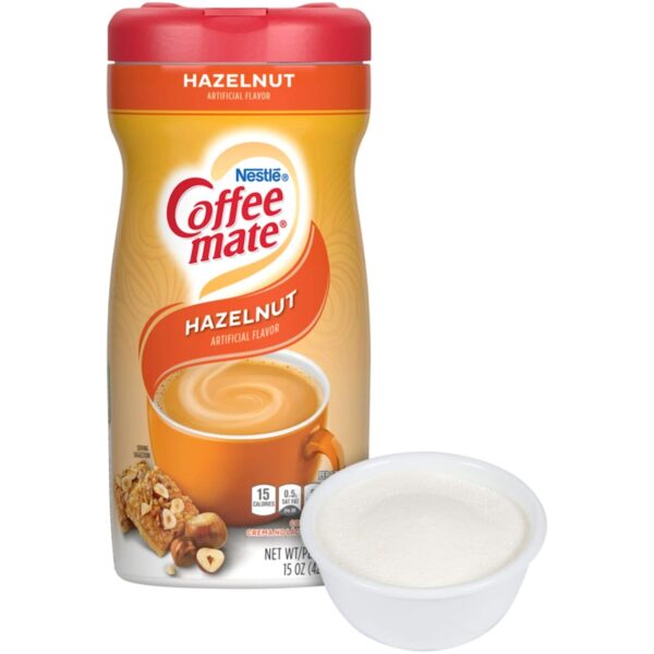 Nestle Coffee mate Coffee Creamer, Hazelnut, Non Dairy Powder Creamer, 15 Ounces (Pack of 12) - Image 4