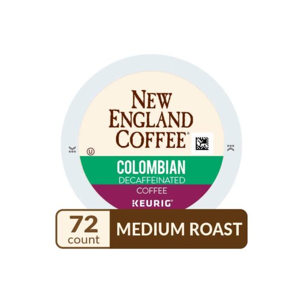 New England Coffee Colombian Decaffeinated Medium Roast Single Serve Pods, 12ct Box (Pack of 6) - Image 13
