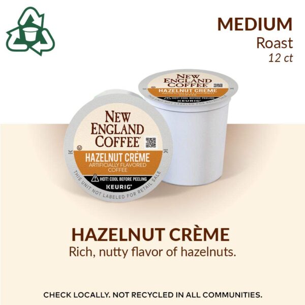 New England Coffee Hazelnut Cr??me Medium Roast Single Serve Pods, 12ct Box (Pack of 6) - Image 14