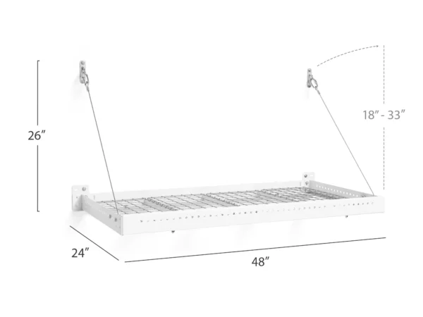 NewAge Products 40405 White Steel Shelf Kit 48-in L x 24-in D - Image 5