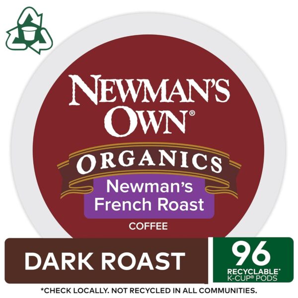 Newman s Own Organics French Roast, Single-Serve Keurig K-Cup Pods, Dark Roast Coffee, 96 Count - Image 2