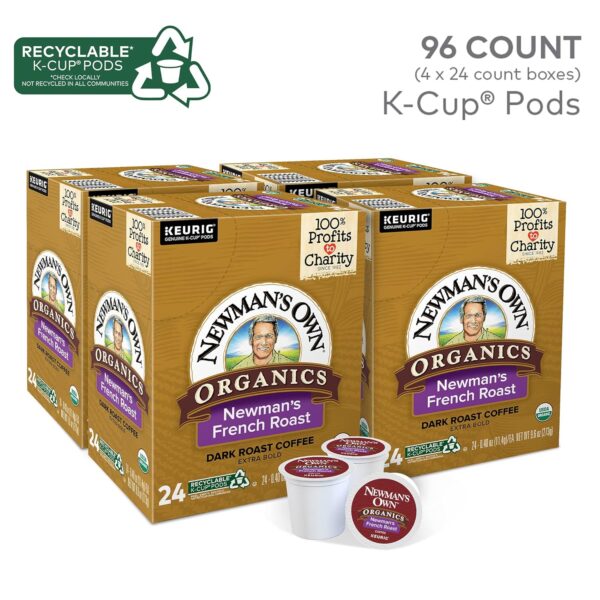 Newman s Own Organics French Roast, Single-Serve Keurig K-Cup Pods, Dark Roast Coffee, 96 Count - Image 11
