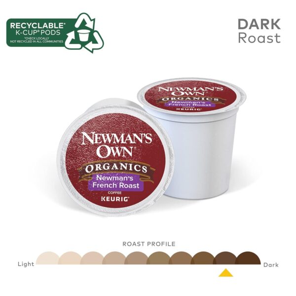 Newman s Own Organics French Roast, Single-Serve Keurig K-Cup Pods, Dark Roast Coffee, 96 Count - Image 9