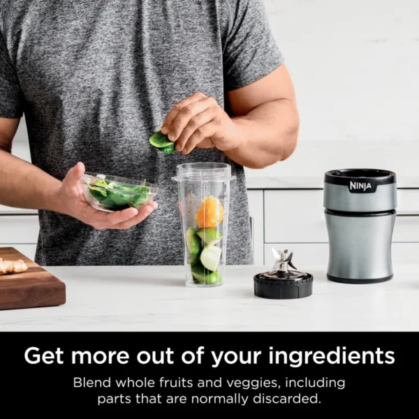 BN301  Compact Personal Blender, 900-Peak-Watt Motor, Silver - Image 8