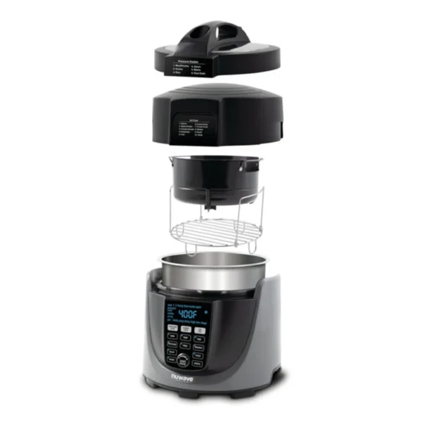 33801 6 qt. . Black Electric Pressure Cooker Air Fryer with 300 Pre-Programmed Recipes - Image 5