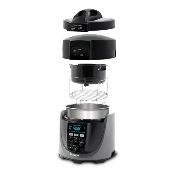 33801 6 qt. . Black Electric Pressure Cooker Air Fryer with 300 Pre-Programmed Recipes - Image 6
