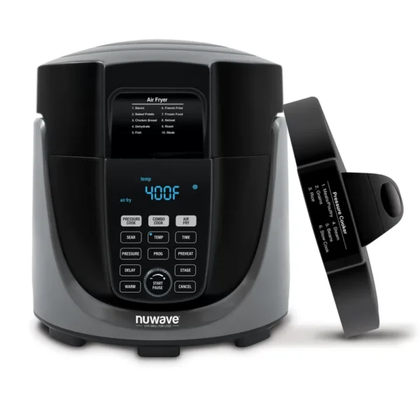 33801 6 qt. . Black Electric Pressure Cooker Air Fryer with 300 Pre-Programmed Recipes - Image 7
