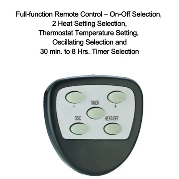 H-4501 14  Adjustable Oscillating Pedestal Dish Heater w/ Remote Control - Image 6