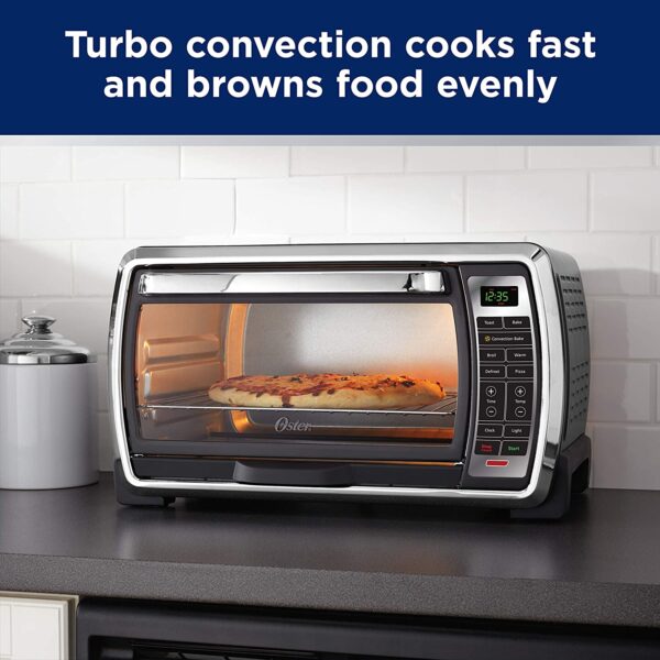 Toaster Oven | Digital Convection Oven, Large 6-Slice Capacity, Black/Polished Stainless ( TSSTTVMNDG-SHP-2 ) - Image 4