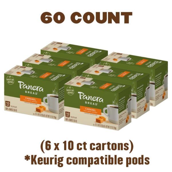 Panera Bread Caramel Light Roast Coffee, Single Serve 60 Count Pods (6 Packs of 10) - Image 2