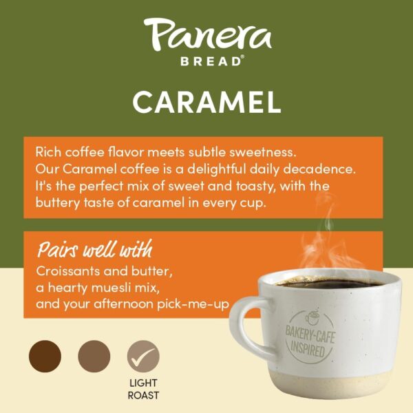 Panera Bread Caramel Light Roast Coffee, Single Serve 60 Count Pods (6 Packs of 10) - Image 8