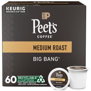 Peet s Coffee, Medium Roast K-Cup Pods for Keurig Brewers   Big Bang 60 Count (6 Boxes of 10 K-Cup Pods)