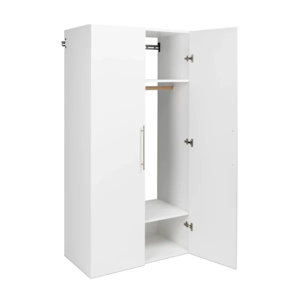 36 in. W x 72 in. H x 20 in. D Wardrobe Cabinet in White (1-Piece) - Image 2