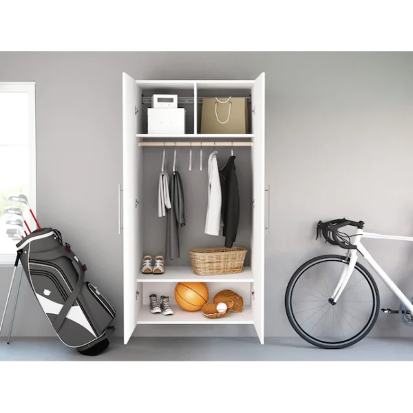 36 in. W x 72 in. H x 20 in. D Wardrobe Cabinet in White (1-Piece) - Image 6