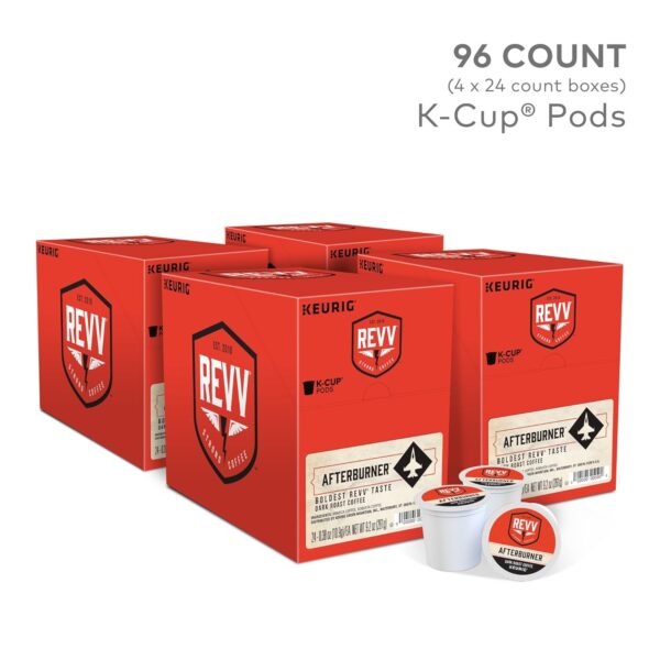 REVV Afterburner, Single-Serve Keurig K-Cup Pods, Dark Roast Coffee Pods, 96 Count - Image 2