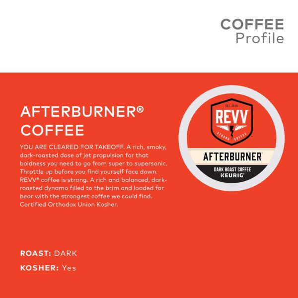 REVV Afterburner, Single-Serve Keurig K-Cup Pods, Dark Roast Coffee Pods, 96 Count - Image 9
