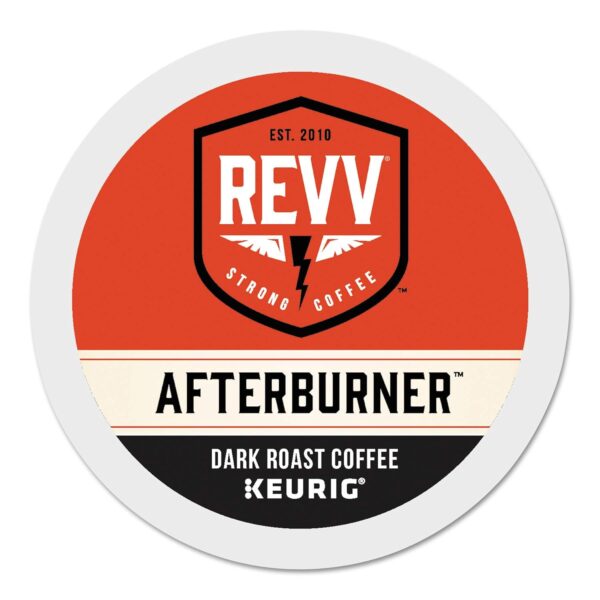 REVV Afterburner, Single-Serve Keurig K-Cup Pods, Dark Roast Coffee Pods, 96 Count