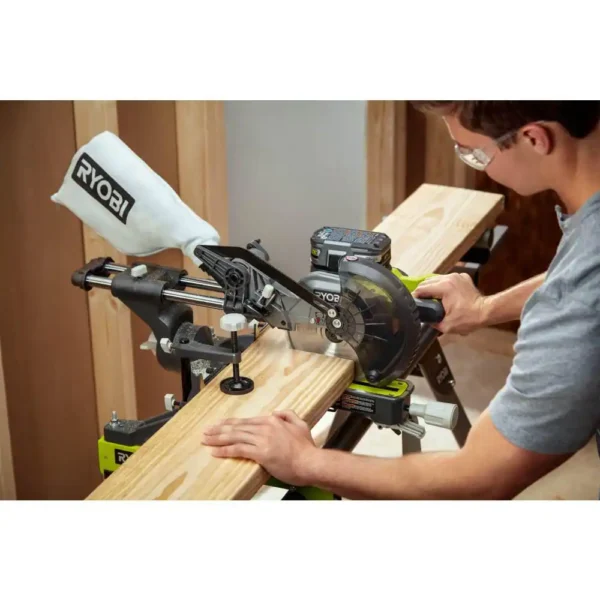 PBT01B-P321  18V Cordless 2-Tool Combo Kit with 7-1/4 in. Sliding Compound Miter Saw and  Brad Nailer (Tools Only) - Image 8