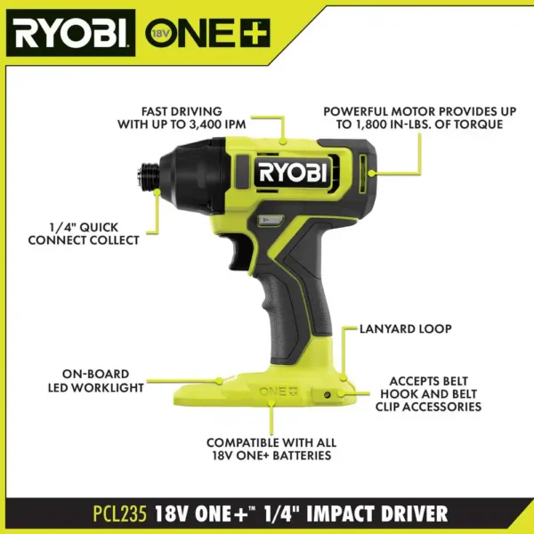 PCL235K2  18V Cordless 1/4 in. Impact Driver Kit with (2) 1.5 Ah Batteries and Charger - Image 3