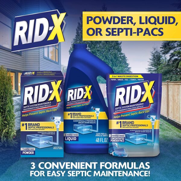 Rid-X Septic Treatment, 12 Month Supply of Septi-Pacs, 12.6 Oz - Image 4