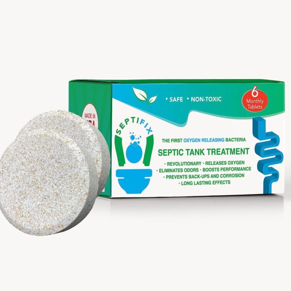 SEPTIFIX Septic Tank Treatment Tabs   Live Aerobic Bacteria Tablets for Your Septic Tank