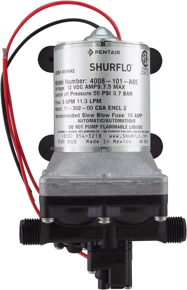 SHURFLO 4008-101-A65 New 3.0 GPM RV Water Pump Revolution, 12V - Image 2