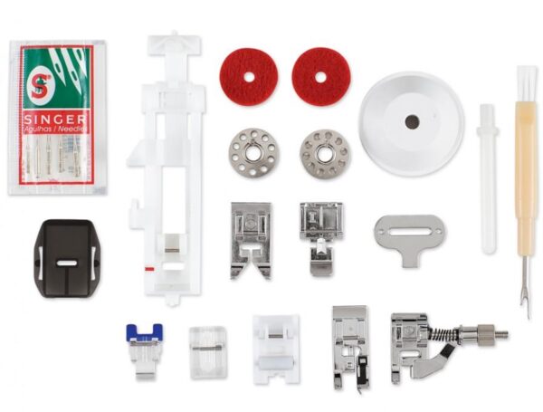 6180 Portable Sewing Machine with Easy Threading and Free Arm, White/Gray - Image 4