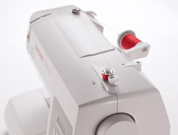 6180 Portable Sewing Machine with Easy Threading and Free Arm, White/Gray - Image 5