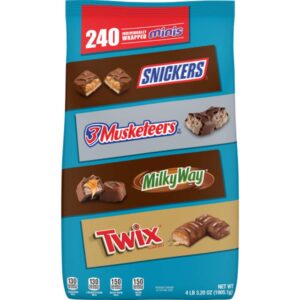 SNICKERS, TWIX, 3 MUSKETEERS   MILKY WAY Minis Size Chocolate Candy Variety Mix