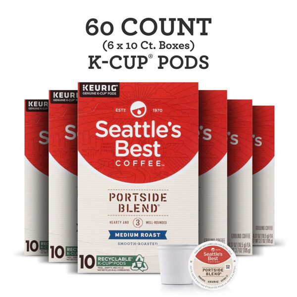 Seattle s Best Coffee Portside Blend Medium Roast K-Cup Pods | 10 Count (Pack of 6) - Image 5