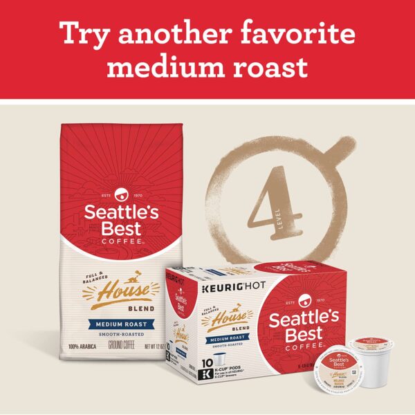 Seattle s Best Coffee Portside Blend Medium Roast K-Cup Pods | 10 Count (Pack of 6) - Image 4