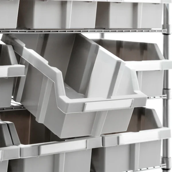 Seville Classics WEB67848-in W x 14-in D x 52.5-in H 7-Tier Extra-Large NSF 21-Bin Rack - Image 2
