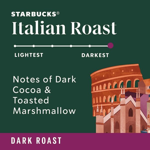 Starbucks Dark Roast Ground Coffee, Italian Roast, 100% Arabica, 6 bags (12 oz.) - Image 8