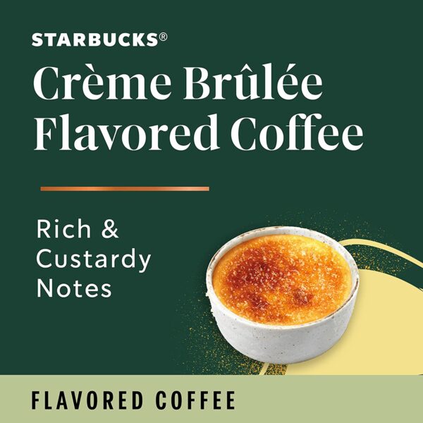 Starbucks Flavored K-Cup Coffee Pods, Cr??me Brl??e for Keurig Brewers, 6 boxes (60 pods total) - Image 3