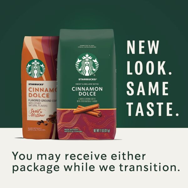 Starbucks Ground Coffee, Cinnamon Dolce Flavored Coffee, No Artificial Flavors, 100% Arabica, 6 bags (11 oz each) - Image 2