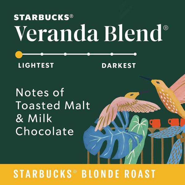Starbucks K-Cup Coffee Pods, Starbucks Blonde Roast Coffee, Veranda Blend for Keurig Brewers, 100% Arabica, 4 boxes (96 pods total) - Image 3