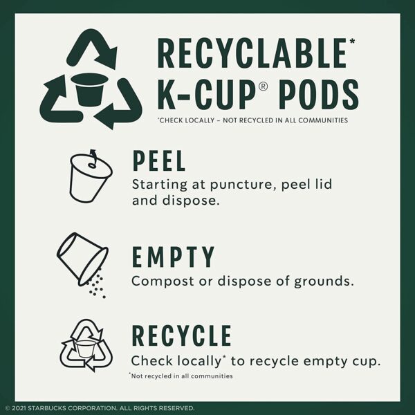 Starbucks Medium Roast K-Cup Coffee Pods, Mocha for Keurig Brewers, 6 boxes (60 pods total) - Image 5