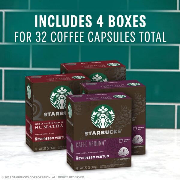 Starbucks by Nespresso Dark Roast Variety Pack Coffee (32-count single serve capsules, compatible with Nespresso Vertuo Line System) - Image 7