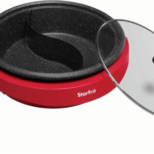 Dual-Sided 3.2-Quart Hot Pot Electric Food Makers, normal, Red