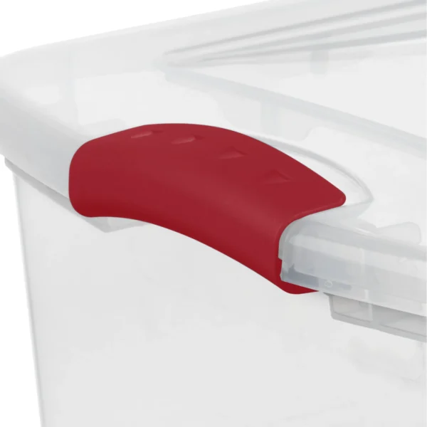 32 Qt. Latch Box Plastic, Infra Red, Set of 6 - Image 2